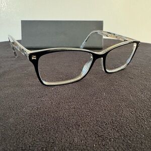 Stylish Black and Clear Eyeglass Frames